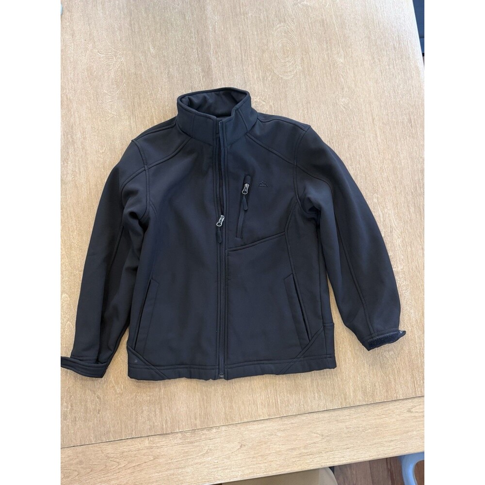 Snozu Performance Kids Black Fleece-Lined Softshell Jacket Size S (8)